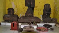 Arca Hindu peninggalan Kerajaan Majapahit di Taman Wisata Wendit, Kecamatan Pakis, Kabupaten Malang, Jawa Timur. (Liputan6.com/Zainul Arifin)