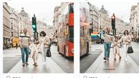 Gading Marten dan Gisella Anastasia temani Gempi liburan ke London (Foto: Instagram @gadiiing)