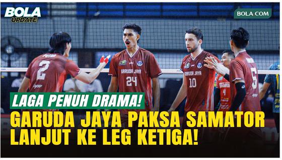Garuda Jaya Tumbangkan Surabaya Samator 3-2, Paksa Lanjut ke Leg Ketiga!