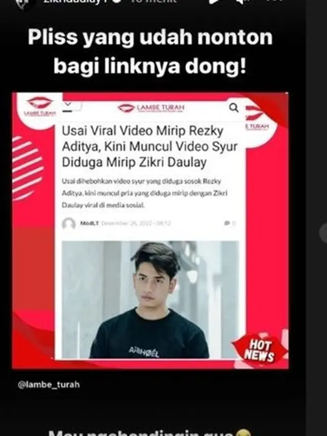 Celotehan Zikri Daulay Soal Video Syur