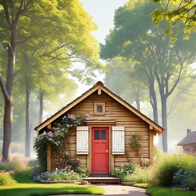 Gambar Rumah Kayu Kecil Sederhana