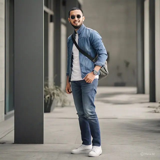 Jaket Denim + Celana Jeans: Klasik dan Selalu Relevan