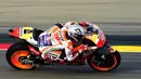 Setelah musim 2015 gagal total, Marc Marquez kembali meraih gelar juara dunia MotoGP musim 2016 bersama tim Repsol Honda. (AFP/Jose Jordan)