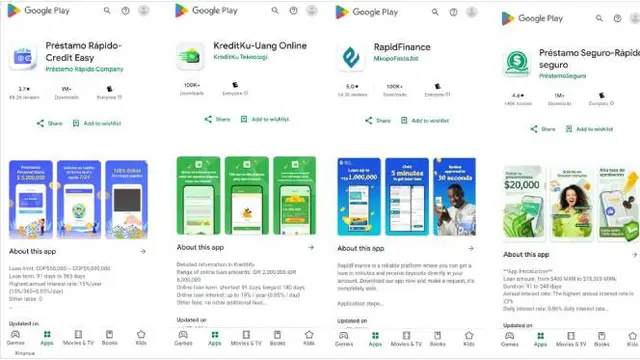 Malware Android SpyLoan di Google Play. Credit: McAfee