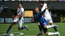 Laga final Piala Dunia Antarklub 2025 antara Chelsea kontra PSG berlangsung ketat dan sengit. (Paul ELLIS/AFP)