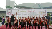 SSB Angmor sukses jadi juara Asiana Cup 3 yang digelar di lapangan DPR RI (Liputan6.com/Defri Saefullah)
