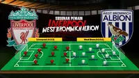 Susunan Pemain Liverpool Vs West Bromwich Albion (Liputan6.com/Andri Wiranuari)
