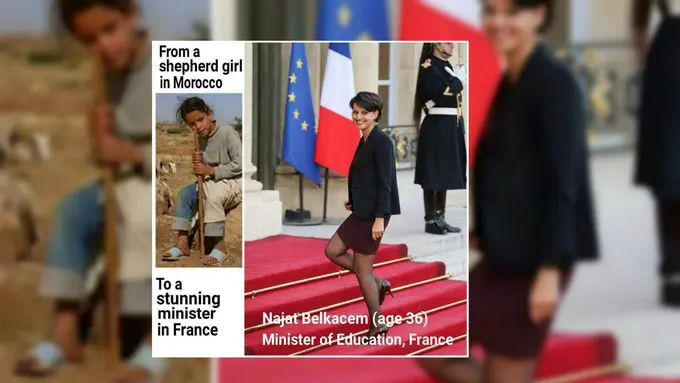 Dulu Gadis Desa, Najat Belkacem Kini Jadi Menteri di Perancis