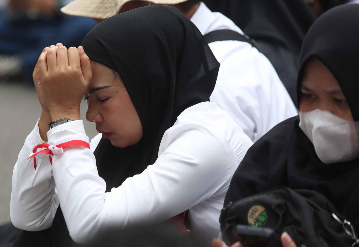 FOTO:  Aksi Ribuan Calon PPPK  Di Kantor KemenPAN-RB, Menolak Pengangkatan Oktober 2025