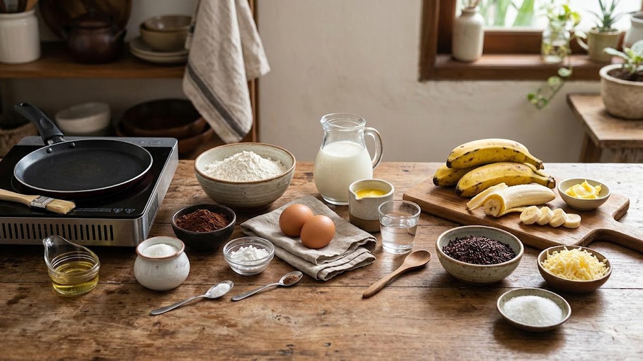 Cara Membuat Dadar Gulung Pisang Coklat