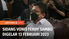 Hakim Ketua persidangan kasus dugaan pembunuhan Brigadir Yosua, Wahyu Iman Santoso, akan membacakan vonis pada terdakwa Ferdy Sambo, pada 13 Februari mendatang. Majelis hakim masih memiliki waktu sekitar 2 pekan untuk menentukan putusan hukum.