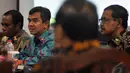 Ketua Ombudsman RI Danang Girindrawardana saat acara penyerahan rekomendasi izin hutan di Kantor Ombudsman, Jakarta, Jumat (9/1/2015). (Liputan6.com/Miftahul Hayat)