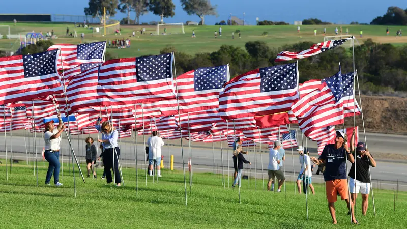 3.000 Bendera Amerika untuk Peringatan Tragedi 9/11