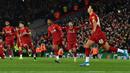 Liverpool mampu tampil impresif di Liga Inggris musim 2019/2020. Mereka berhasil menjadi tim paling sedikit kebobolan pada musim itu, yaitu hanya 21 kali. Selain itu, The Reds juga akhiri puasa 30 tahun gelar Liga Inggris pada musim itu. (Foto: AFP/Paul Ellis)