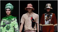 Keindahan dan kekayaan flora dan fauna hutan Kalimantan menjadi inspirasi desainer senior Itang Yunasz di Jakarta Fashion Week 2016. 
