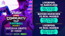Jangan Ketinggalan, Live Streaming Vidio Community Cup Football Pekan Ini. (Sumber : dok. vidio.com)