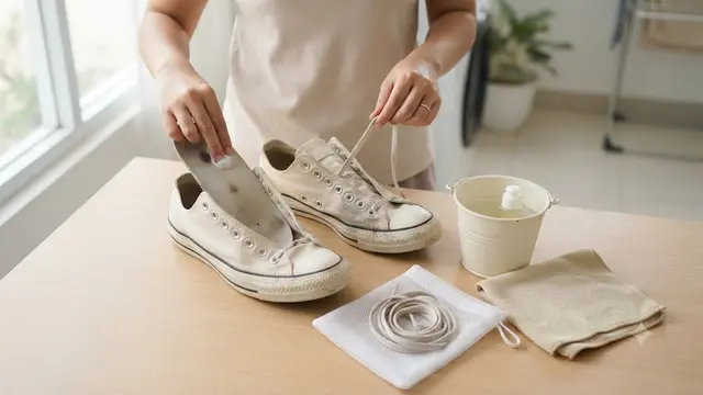 Melepas Tali Sepatu
