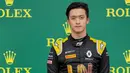 Guanyu Zhou sendiri merupakan kampiun F3 Asian Championship 2021 dan runner-up F4 Italia. Saat ini, Zhou berada di peringkat kedua klasemen FIA Formula 2. (AFP/STR)