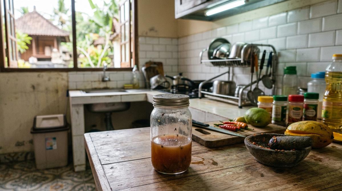 Cara Membuat Jebakan Serangga Sederhana untuk Mengurangi Lalat di Dapur (AI Generated)