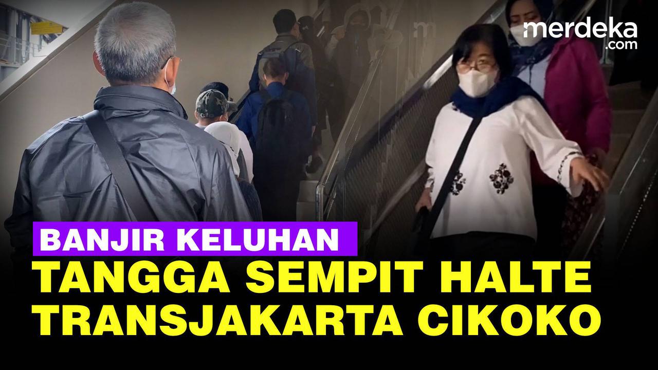 VIDEO: Mirip Gang Senggol, Viral Wujud Tangga Sempit Halte TransJakarta Cawang Cikoko