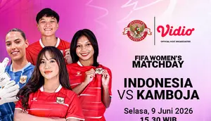 Live streaming FIFA Women's Matchday - Indonesia vs Kamboja hanya di Vidio. (doc. vidio)