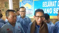 Cawapres nomor urut 2 Sandiaga Uno usai meresmikan Rumah Siap Kerja Sumsel di Palembang (Liputan6.com / Nefri Inge)
