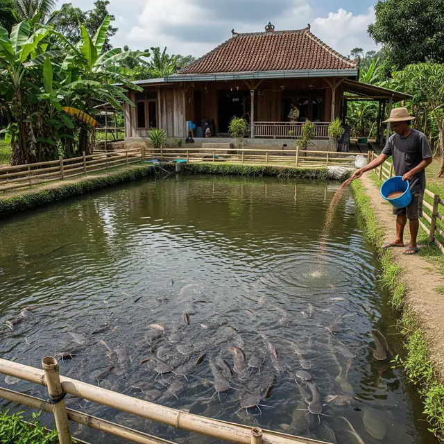 Ilustrasi Kolam Lele