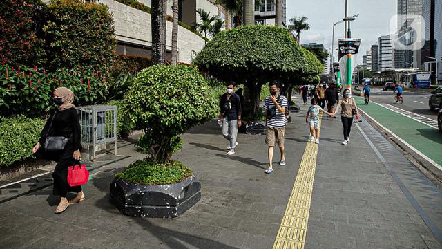 FOTO: CFD Ditiadakan, Kawasan Sudirman - Thamrin Tetap Ramai