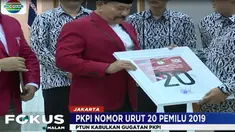 Setibanya di kantor KPU, Hendropriyono langsung menghadiri rapat pleno terbuka penetapan partai politik peserta pemilu tahun 2019.