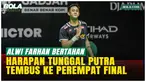 Alwi Farhan lolos ke perempat final Indonesia Masters 2026 setelah mengalahkan Wang Zhengxing asal China di Istora Senayan, Kamis (22/1/2026). Alwi jadi satu-satunya wakil tunggal putra Indonesia yang bertahan usai Ginting mundur cedera.