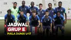 Berita video, Jadwal Grup E Piala Dunia U-17 2023 yang akan berlangsung di  Jakarta International Stadium, Jakarta dan Stadion Si Jalak Harupat, Bandung.