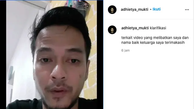 Adhietya Mukti Akhirnya Klarifikasi soal Tuduhan Lawan Main di Video Syur Mirip Gisel