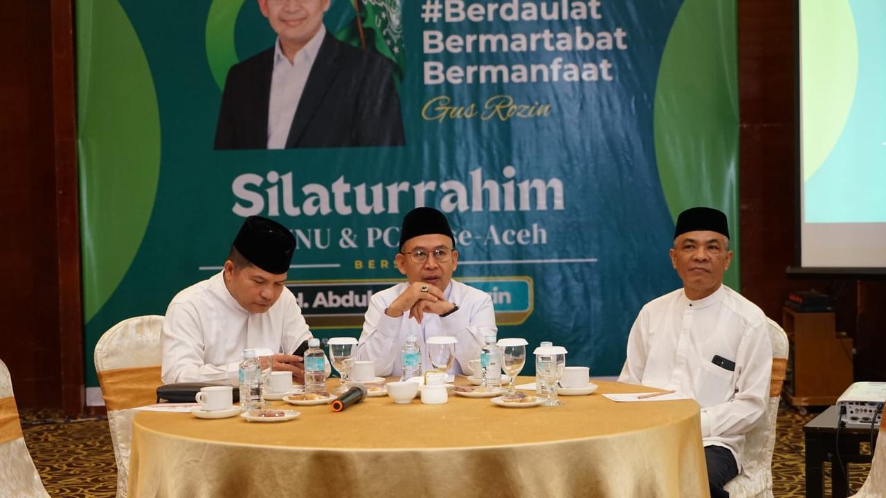 Gus Rozin silaturahmi dengan jajaran PWNU dan Pengurus Cabang Nahdlatul Ulama (PCNU) se-Aceh di Banda Aceh, Rabu (19/8).