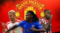 Manchester United - Matthijs de Ligt, Khephren Thuram, Ivan Toney (Bola.com/Adreanus Titus)