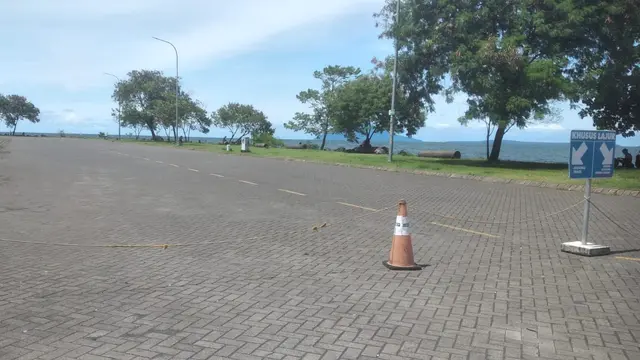 Kawasan Megamas Manado masih menjadi daya tarik warga untuk berolahraga.
