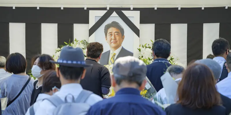 Suasana Jelang Pemakaman Shinzo Abe