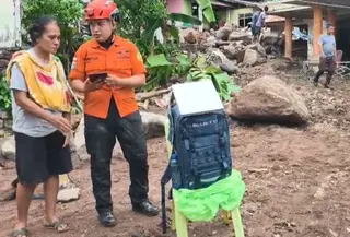 Basarnas pasang Starlink di lokasi banjir Kepulauan Sitaro