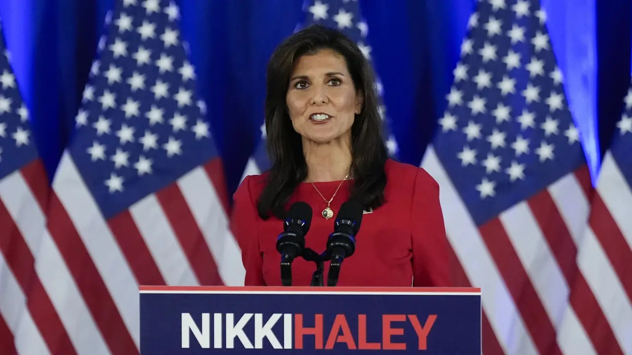 Nikki Haley dari Partai Republik AS mundur dari bursa capres AS, menyisakan Donald Trump sebagai calon utama dari partai tersebut untuk melaju ke Pilpres AS 2024. (AP)
