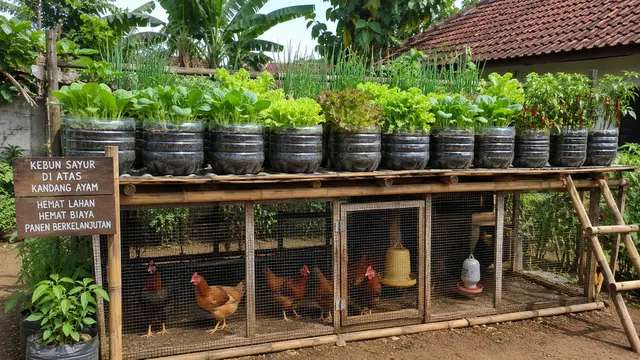 Cara Membuat Kebun Sayur di Atas Kandang Ayam