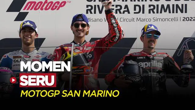 VIDEO: Termasuk Kemenangan Pecco Bagnaia, Ini Dia Deretan Momen yang Terjadi di MotoGP San Marino