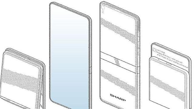 Paten ponsel lipat Sharp (Foto: Lets Go Digital via Phone Arena)