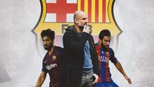 Barcelona - Andre Gomes, Pep Guardiola, Arda Turan (Bola.com/Adreanus Titus)