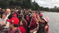 Aksi solidaritas WNI di Sydney dalam menyuarakan dukungan mereka terhadap Ahok (Donny Verdian)