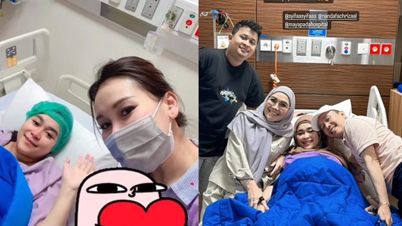 7 Potret Syifa Adik Ayu Ting Ting Melahirkan Anak Kedua, Didampingi Keluarga Besar