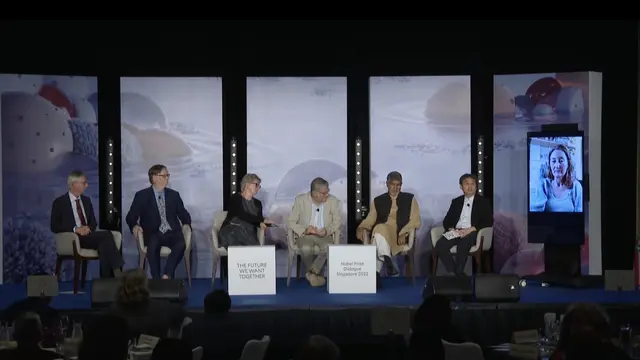Dekan FEB UI Teguh Dartanto menjadi salah satu panelis dalam acara Nobel Prize Dialogue Singapore 2022. (Dok UI)