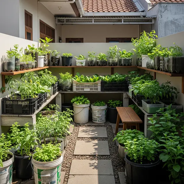 9 Desain Pertanian Terpadu Sederhana untuk Halaman Belakang Rumah Tipe 36