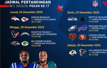 Jadwal Pertandingan NFL 2025/26 Pekan Ke-17, Tayang di Vidio