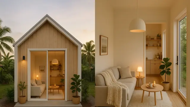 Desain Rumah Kecil 5×8 Bergaya Skandinavia/AI