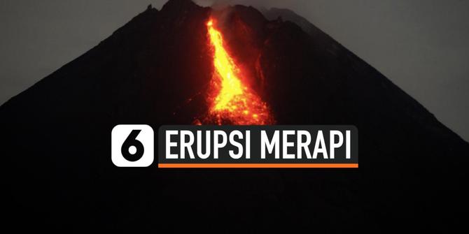 VIDEO: Erupsi Merapi, Luncuran Lava Pijar Muncul Lima Kali
