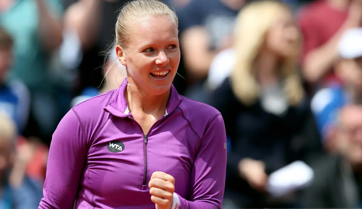 Tahun 2012 Kiki Bertens meraih gelar WTA pada kejuaraan Grand Prix SAR La Princesse Lalla Meryem di  Maroko. Sepanjang kariernya, Bertens sudah meraih 2 gelar WTA dan 7 gelar ITF. (AFP/dpa/Daniel Karmann/Germany OUT)